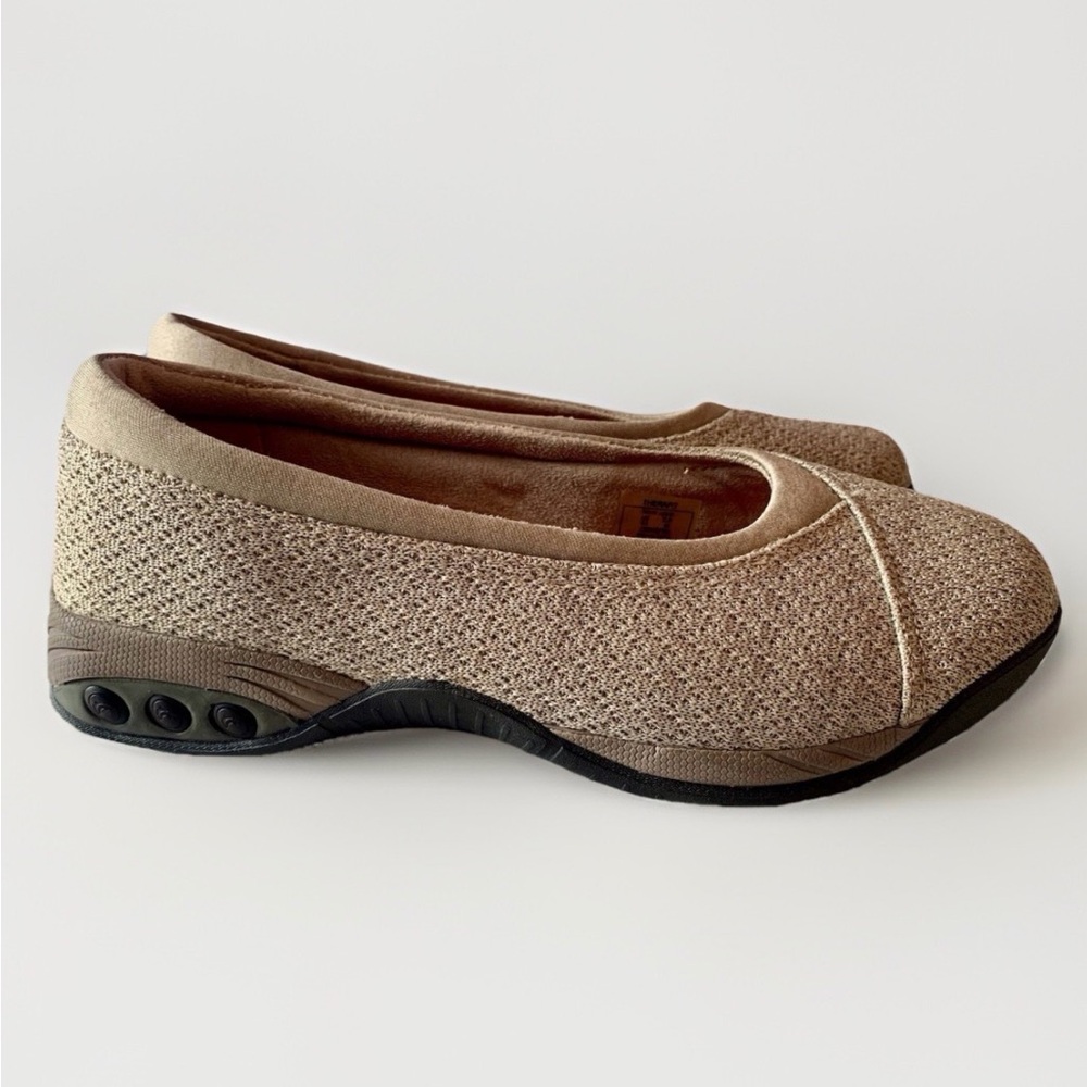 Therafit Riley Ballet Arch Support Flats Comfort Shoe Women's Size 9.5 Tan NWOT